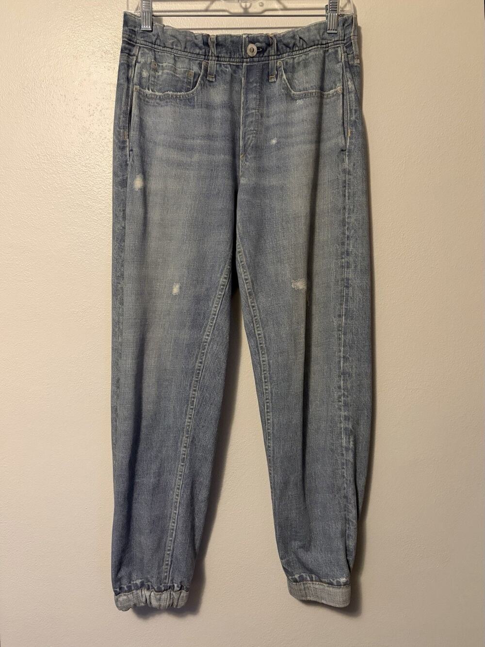 Rag & Bone Women’s Miramar Jogger Sweatpants Faux Jeans Small Blue See Pictures